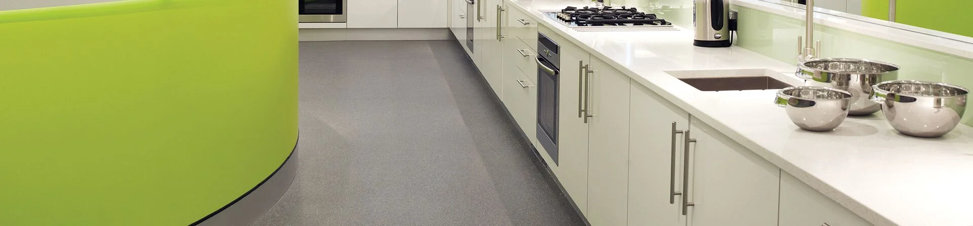 Commercial kitchen safety flooring supplied and fitted by Ace Floors