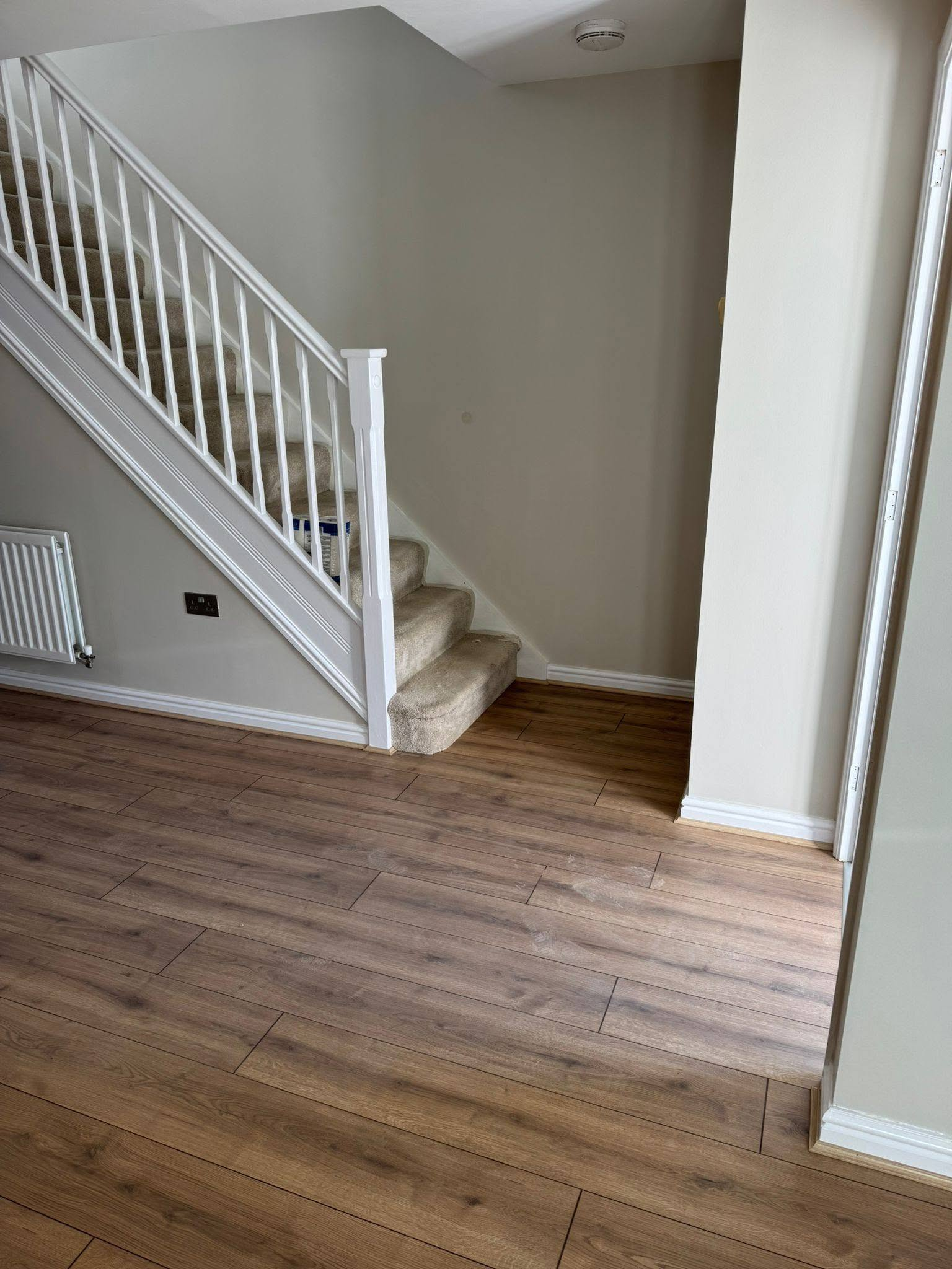 Laminate flooring fitted in a local home